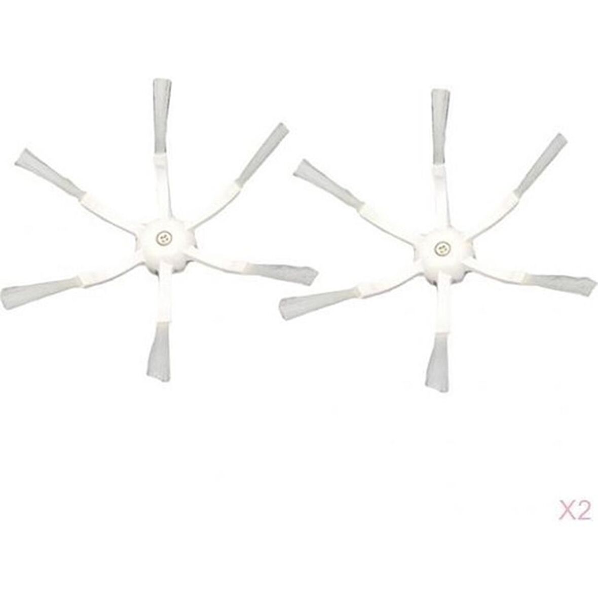 srfn ticaret Xiaomi Roborock S6 S6 Max S6 Max S60 Yeni Nesil 6 Kollu Beyaz Yan Fırça - 4 Adet