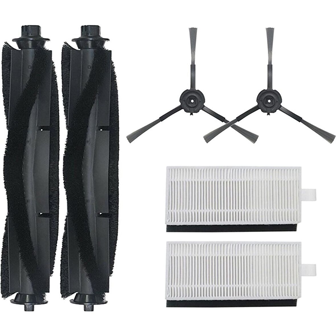 srfn ticaret Xiaomi Lydsto R1 Robot Süpürge Uyumlu 2 Ana Fırça 2 Yan Fırça 2 Hepa Filtre Seti