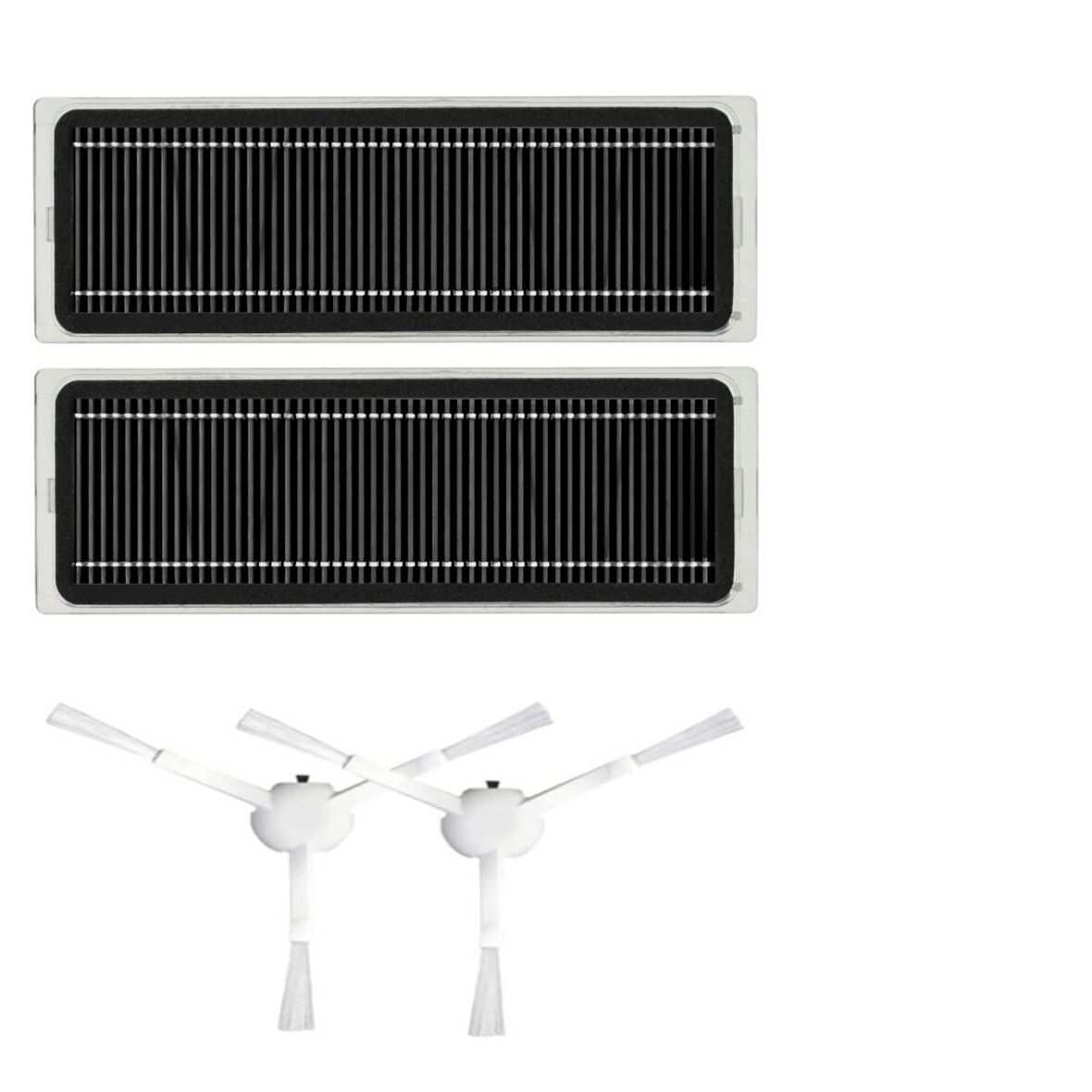 srfn ticaret Xiaomi 2c (XMSTJQR2C) Uyumlu 2 Karbon Hepa Filtre + 2 Yan Fırça Aksesuar Seti