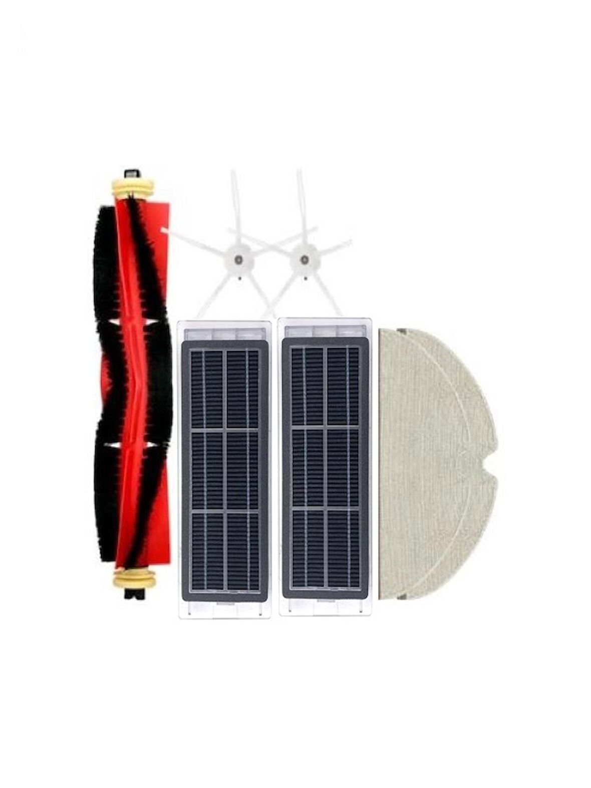 srfn ticaret Roborock S55 Uyumlu (Beyaz) Set - 7 Parça