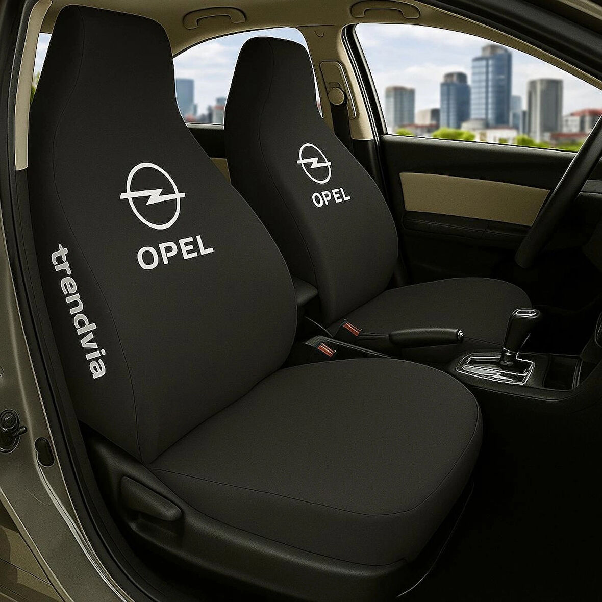 Oto Servis Kılıfı Siyah Renk Opel Uyumlu Penye Kumaş Ön Arka Koltuk Takımı