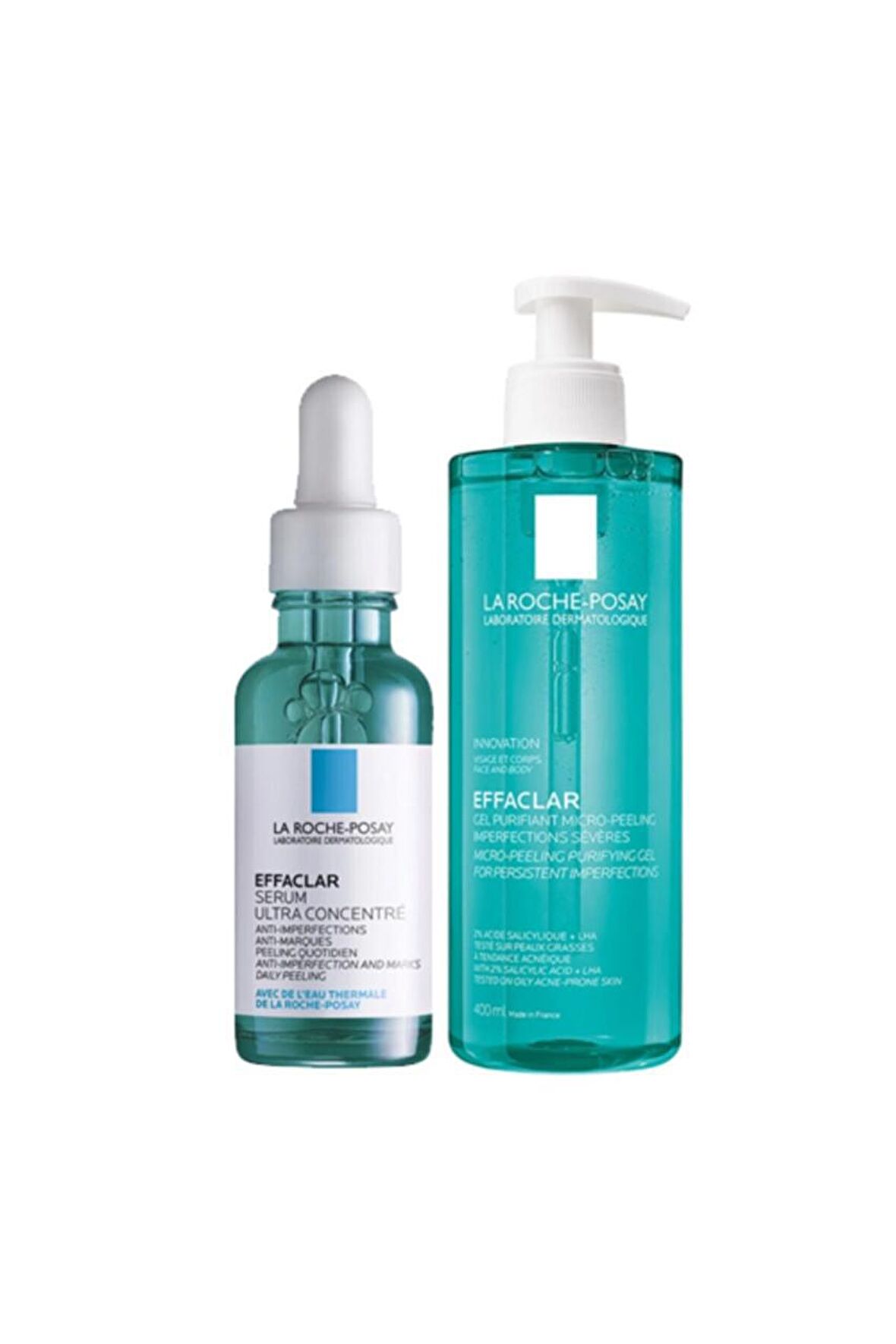 La Roche Posay Effaclar Hassas Cilt için Temizleyici Yüz Temizleme Jeli 400 ml & Serum 30 ml 