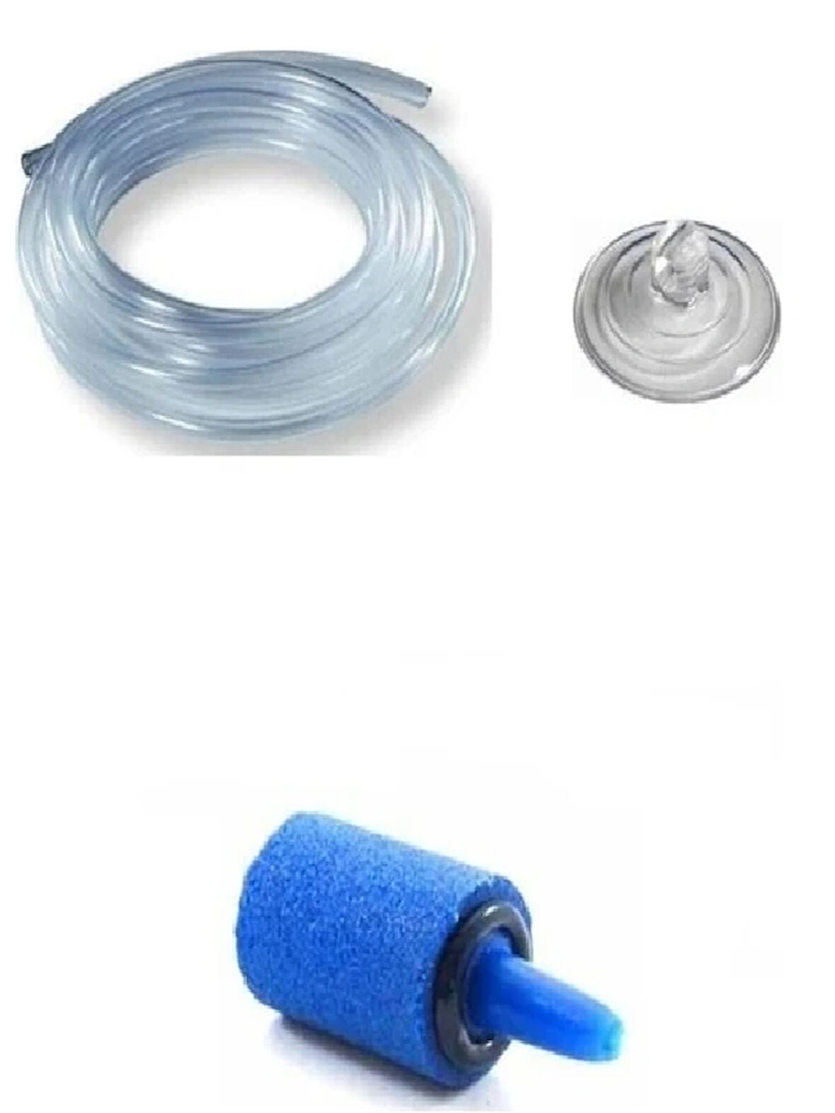 ELAR Akvaryum Için Mini Hava Taşı 3 M Hava Hortumu ve 5 Adet Vantuz