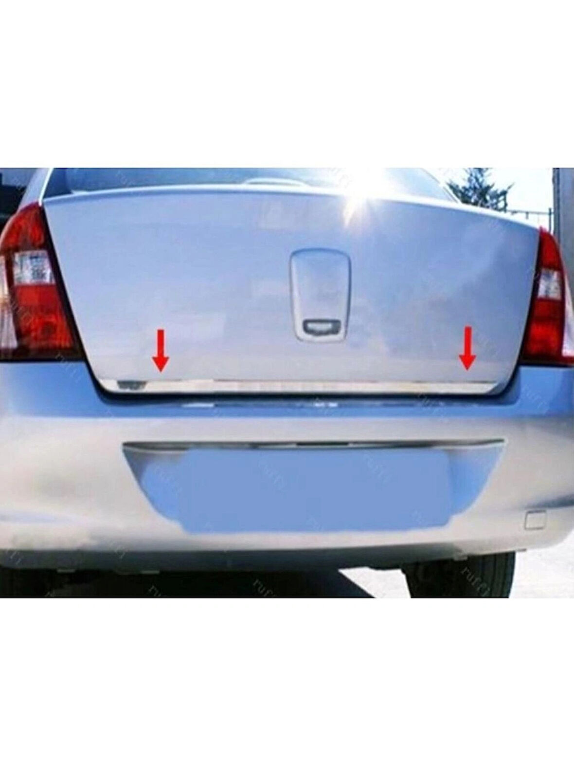 Renault Clio 2 Symbol Krom Alt Bagaj Çıtası 1998-2006 Paslanmaz Çelik