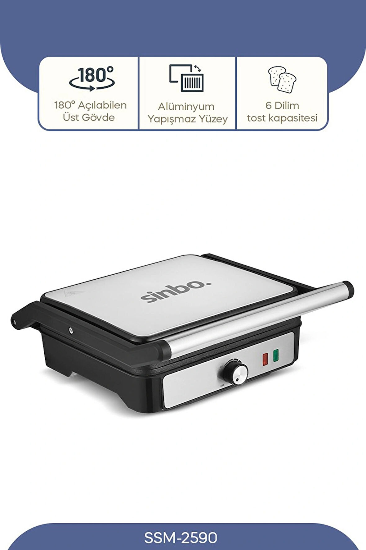 ssm-2590 IZGARA & TOST MAKİNESİ
