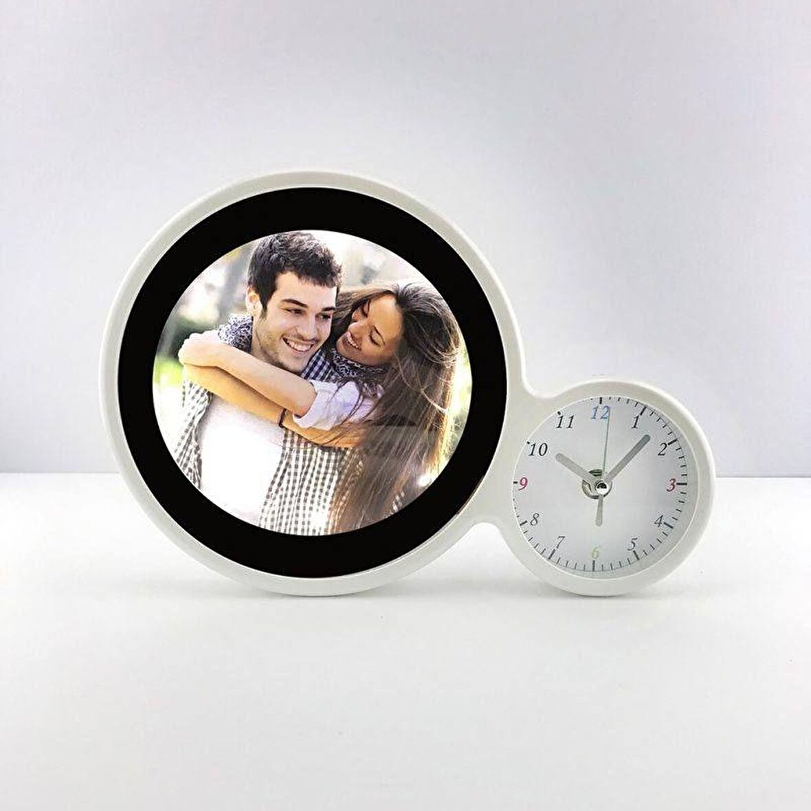 Sihirli Dokunmatik Led Işıklı Saat Ayna Fotoğraf Çerçeve