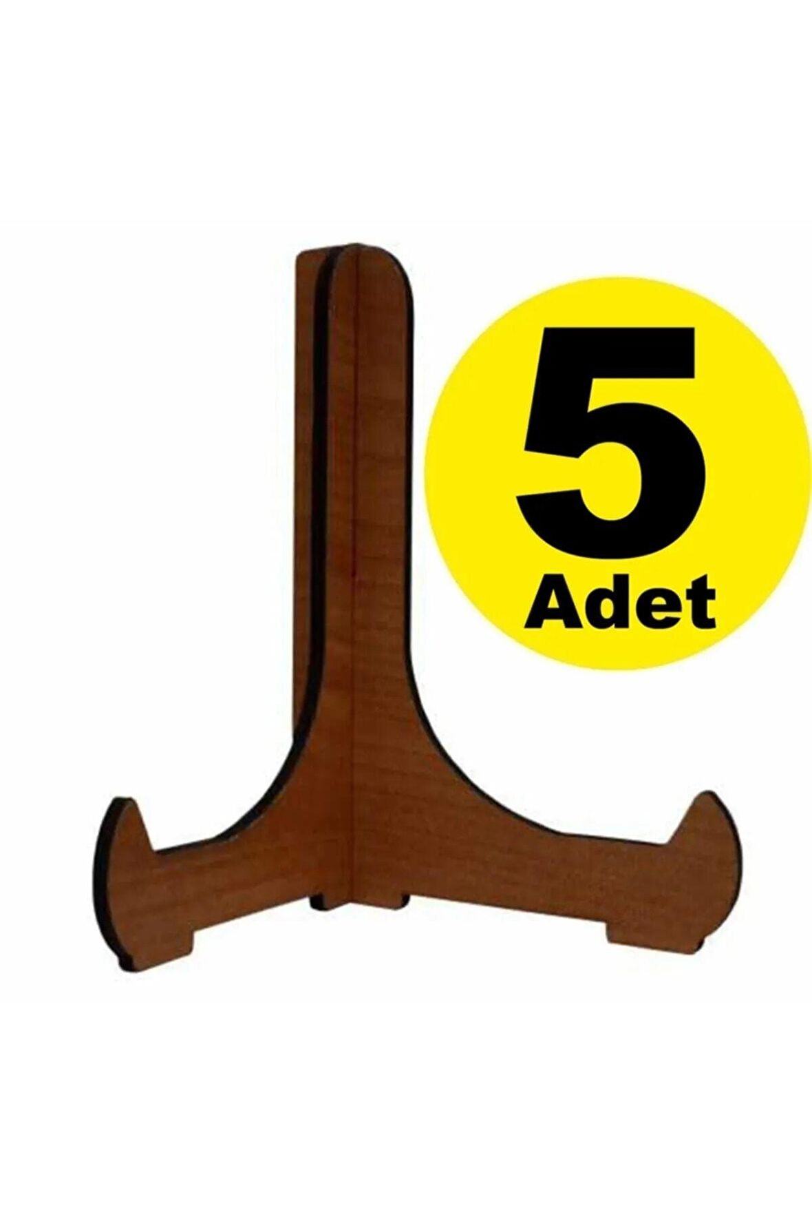 Çerçeve Tabak Teşhir Ayağı Stand Ahşap Stand 9.5cmx11cm Şövalye Ceviz 5 Adet