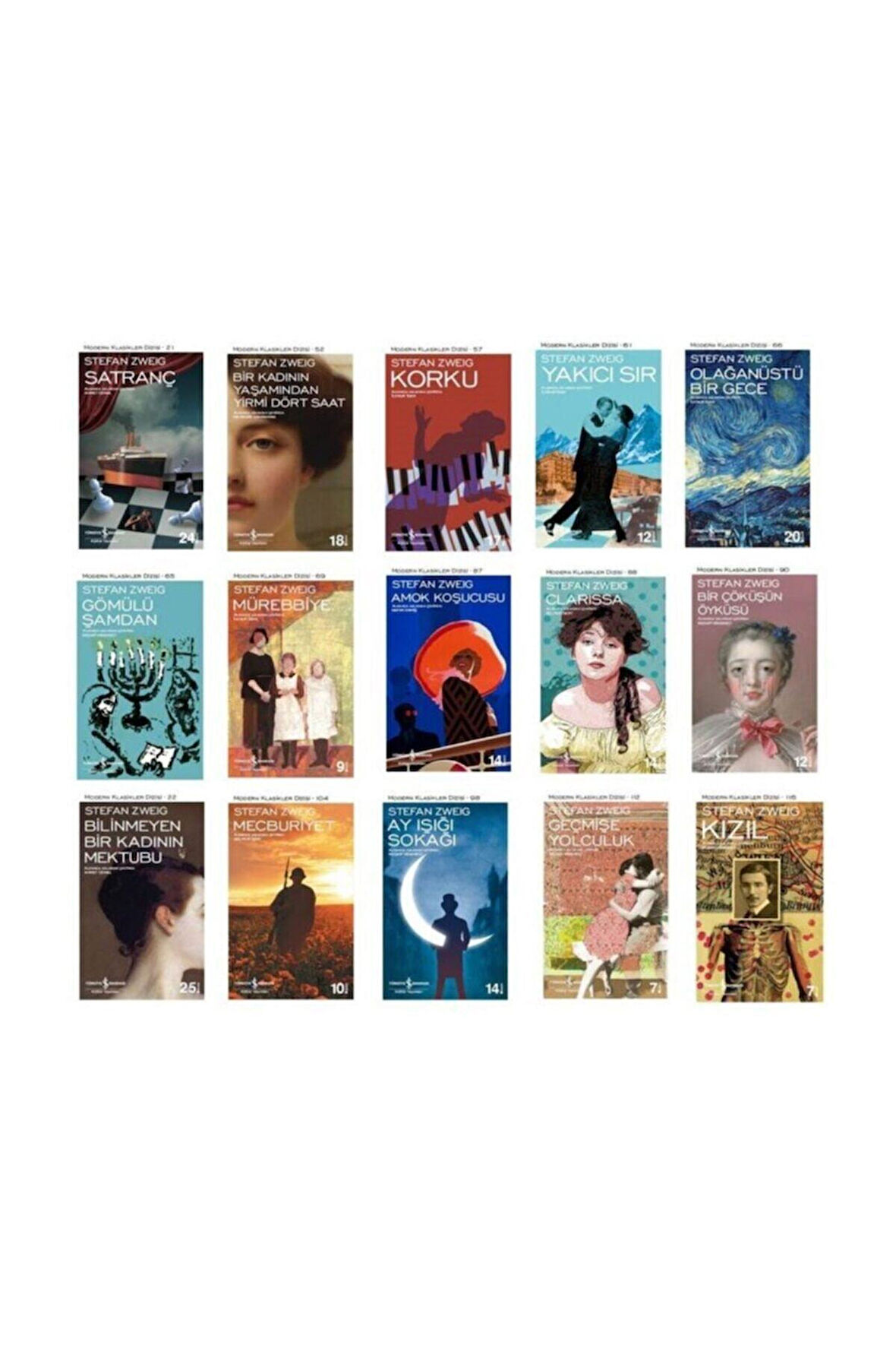 Stefan Zweig Kitap  Seti 15 Kitap İş Bankası Yayınları