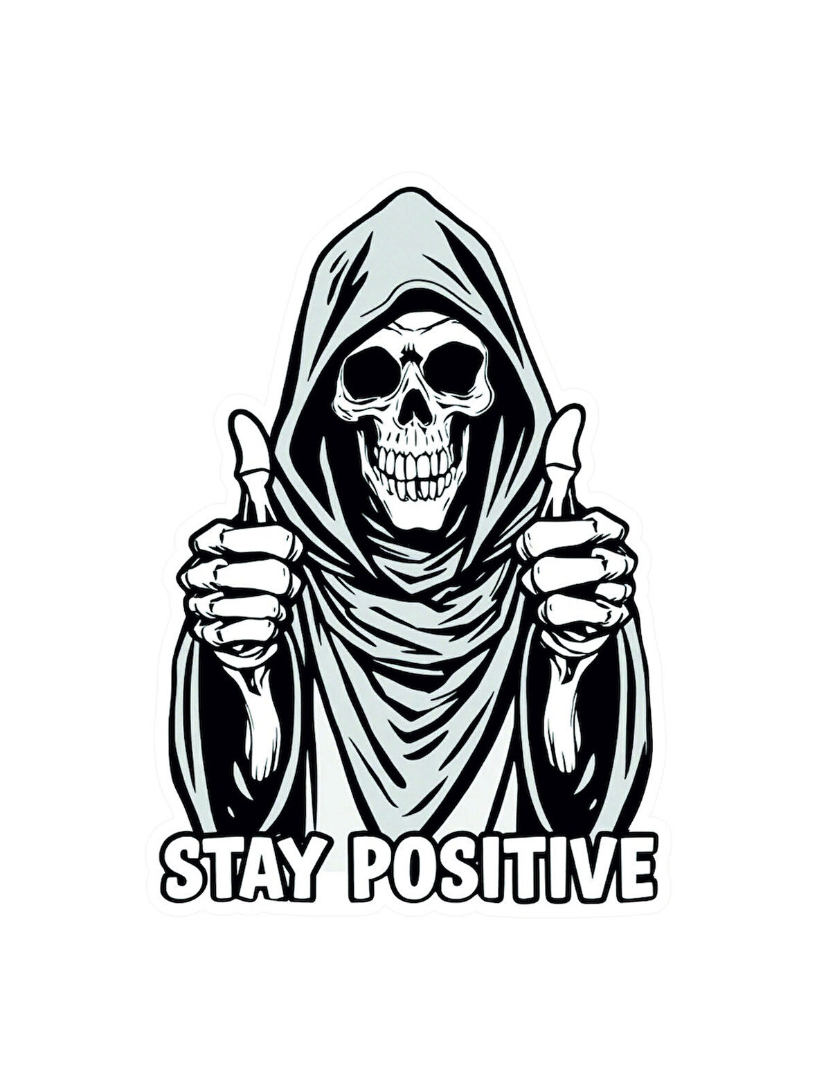 10x10 cm Stay Positive Sticker Araba Motor Kask Defter Masa