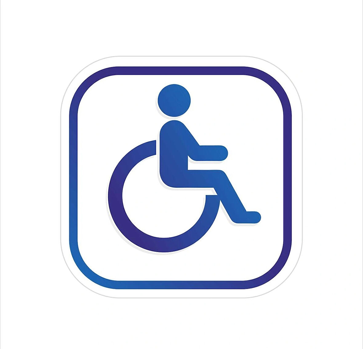 2 Adet 9x9 cm Engelli Sticker Oto Araç Sürücü İşaret Uyarı Sticker