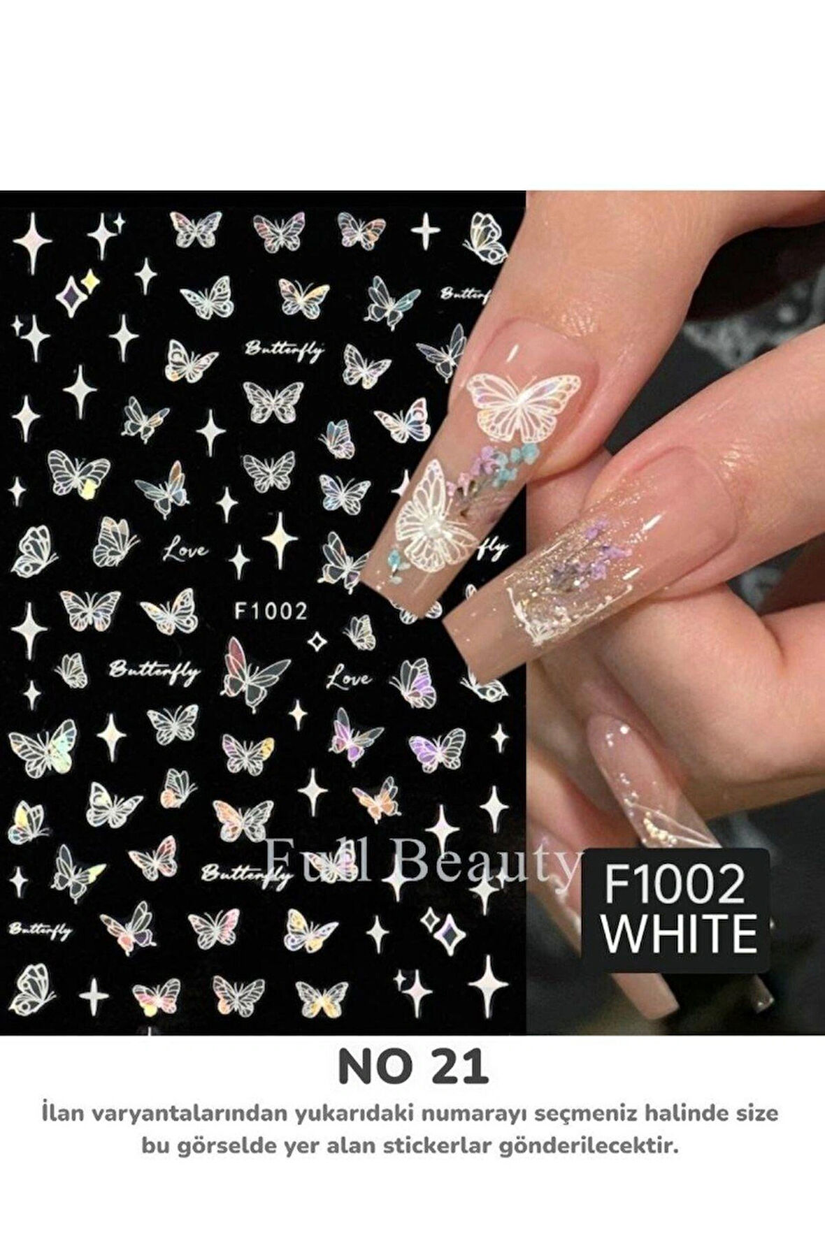 Renkli ve Desenli Tırnak Stickerları - Nail Art Sticker Çeşitleri - Su ile Yapışan Kolay Uygulama