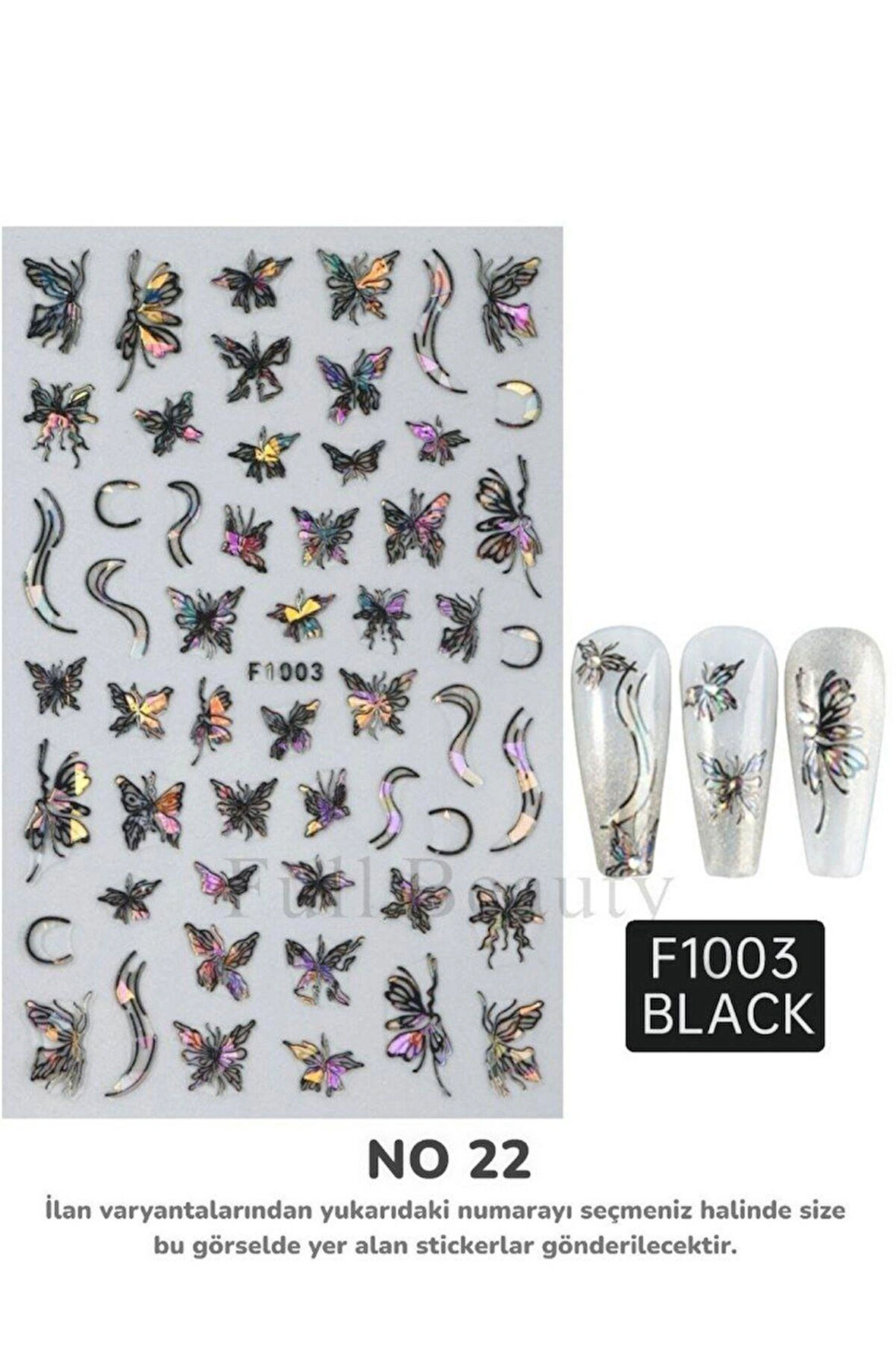 Renkli ve Desenli Tırnak Stickerları - Nail Art Sticker Çeşitleri - Su ile Yapışan Kolay Uygulama