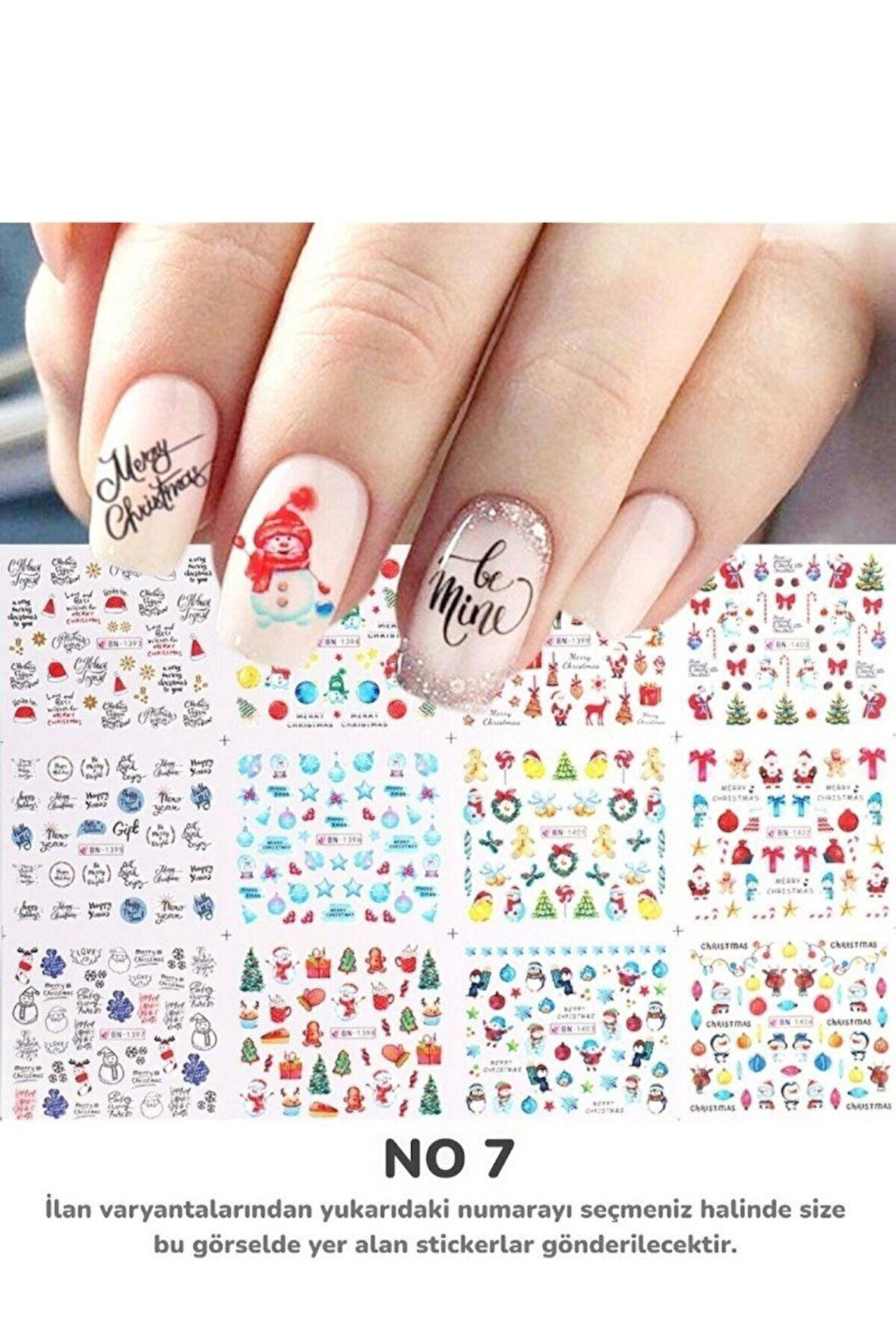 Renkli ve Desenli Tırnak Stickerları - Nail Art Sticker Çeşitleri - Su ile Yapışan Kolay Uygulama