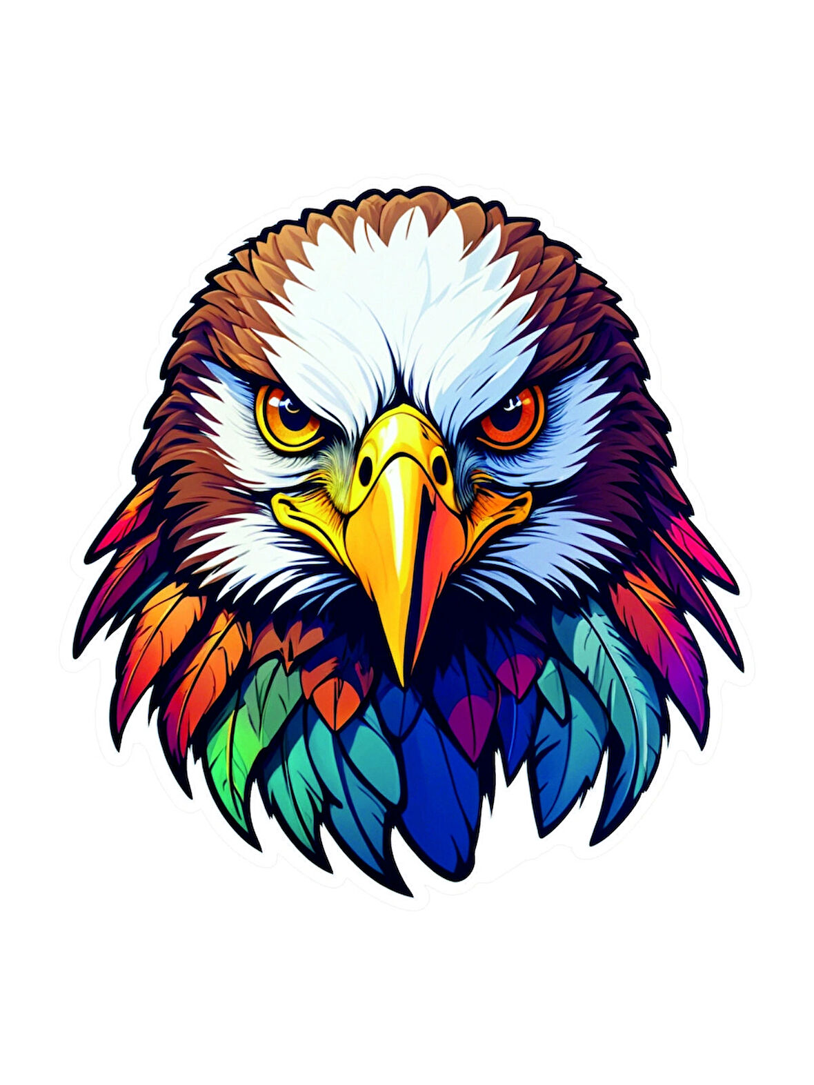10x10 cm Kartal Sticker V1 Araba Motor Kask Defter Masa