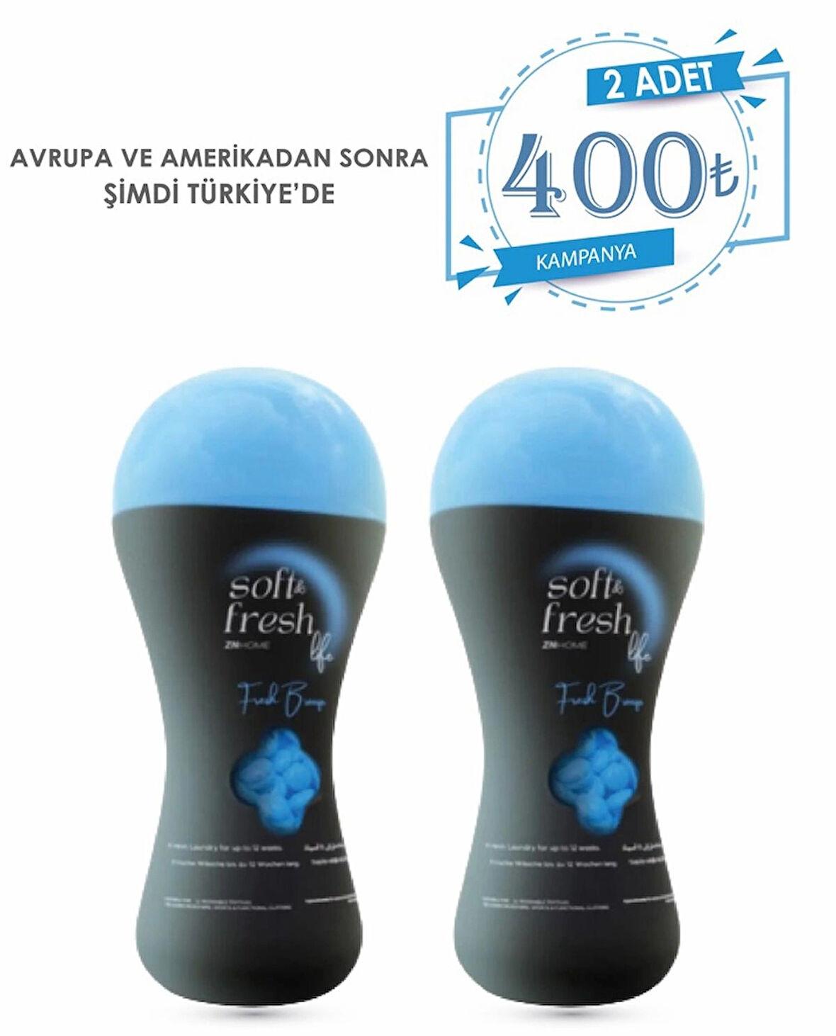Soft&Fresh Life Granül Çamaşır Parfümü & Boncuk Yumuşatıcı 2 ADET TAZE ESİNTİ