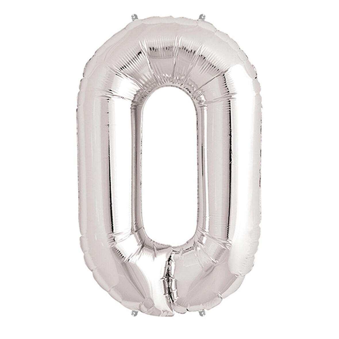 Parti Aksesuar 0 Rakam Folyo Balon Gümüş 40 inç