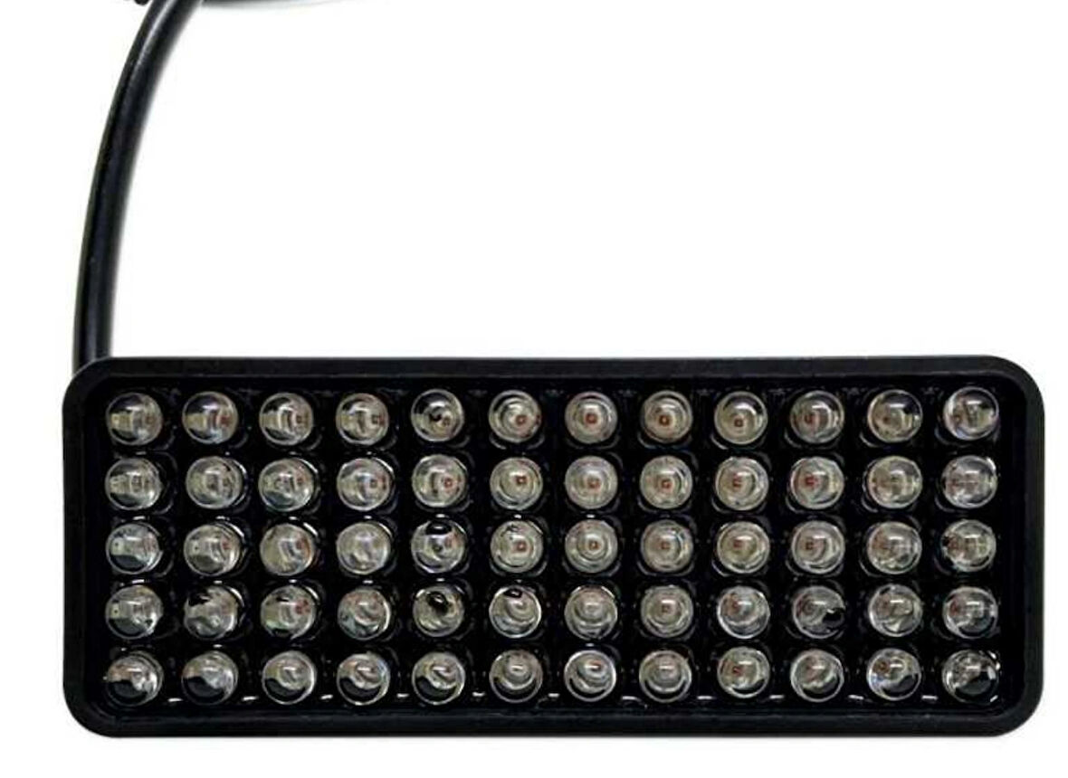  KNMASTER Stop-450 Evrensel Dikdörtgen Kırmızı Ledli Motosiklet Kedigözü