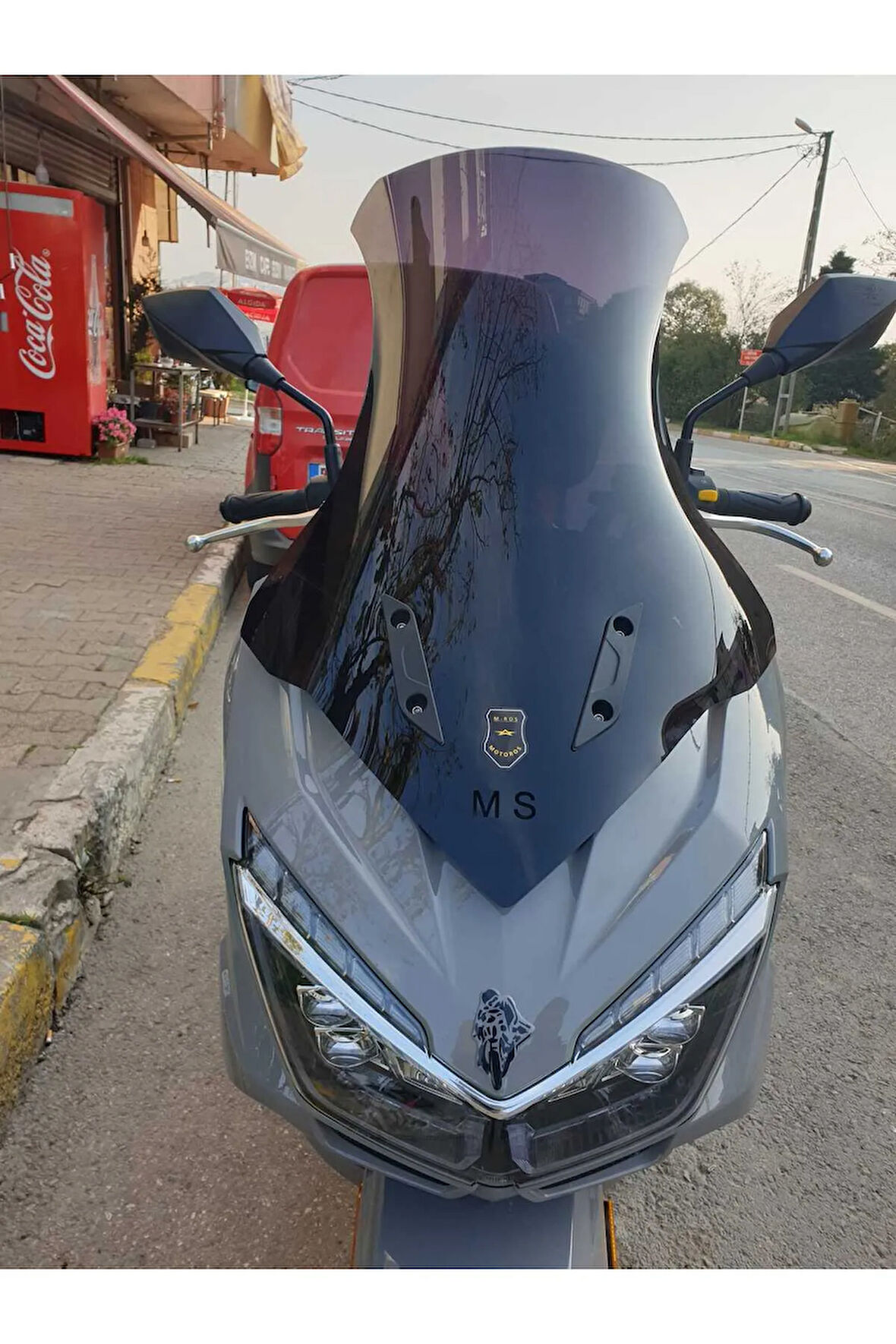 Mondial Strada 125 Siperlik Ön Cam 2023 2024 Model 75cm Siyah Renkli 4mm UZUN CAM