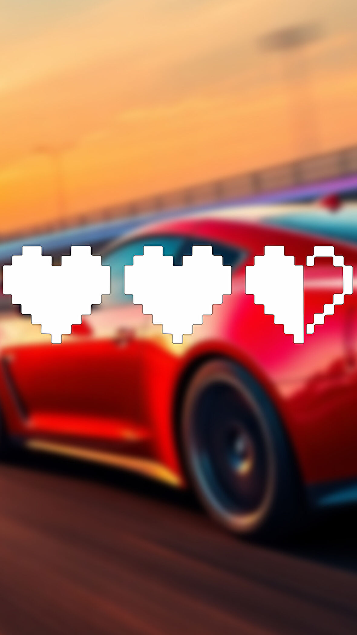 Pixel Art Kalp JDM Araba-Motosiklet Cam Etiket Sticker 20x5,6cm Beyaz Renk