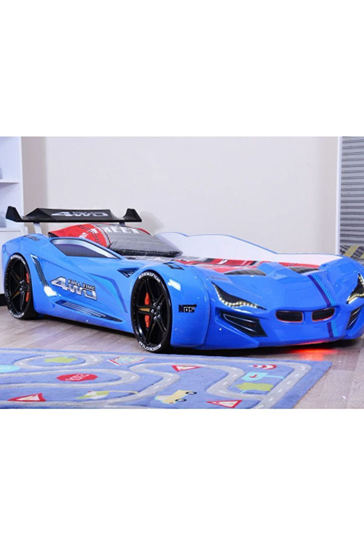 Arabalı Yatak, Mercedes Rüzgarlıklı Arabalı Yatak - Mavi
