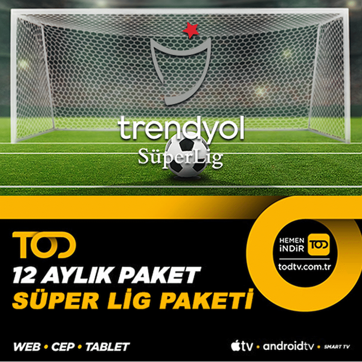Süperlig 4 Ekran Sezonluk Paket (Web,Cep,Tablet,Smart TV)