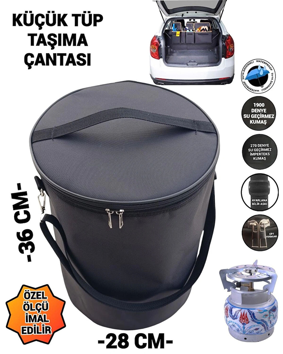 küçük tüp taşıma çantası