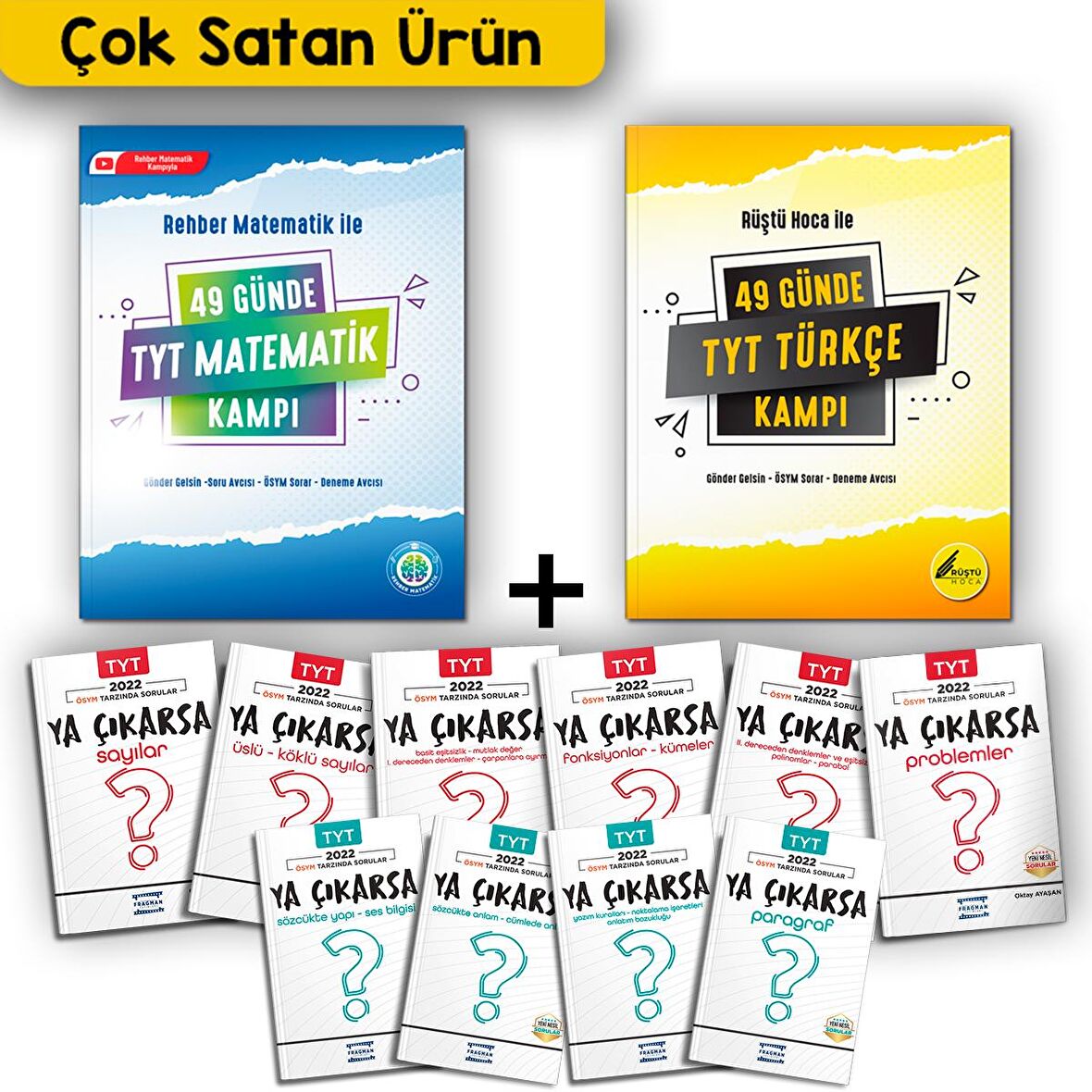 49 Günde TYT Matematik Türkçe Kampı Rehber Matematik Rüştü Hoca ile Fasikül Seti Hediyeli 2024 YKS
