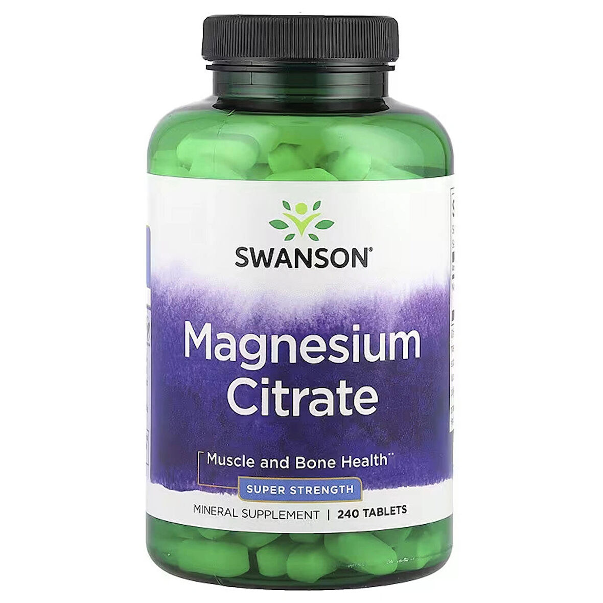 Swanson Magnesium(Magnezyum) Citrate Bone Health- Super Strength 112.5 mg 240 Tabs