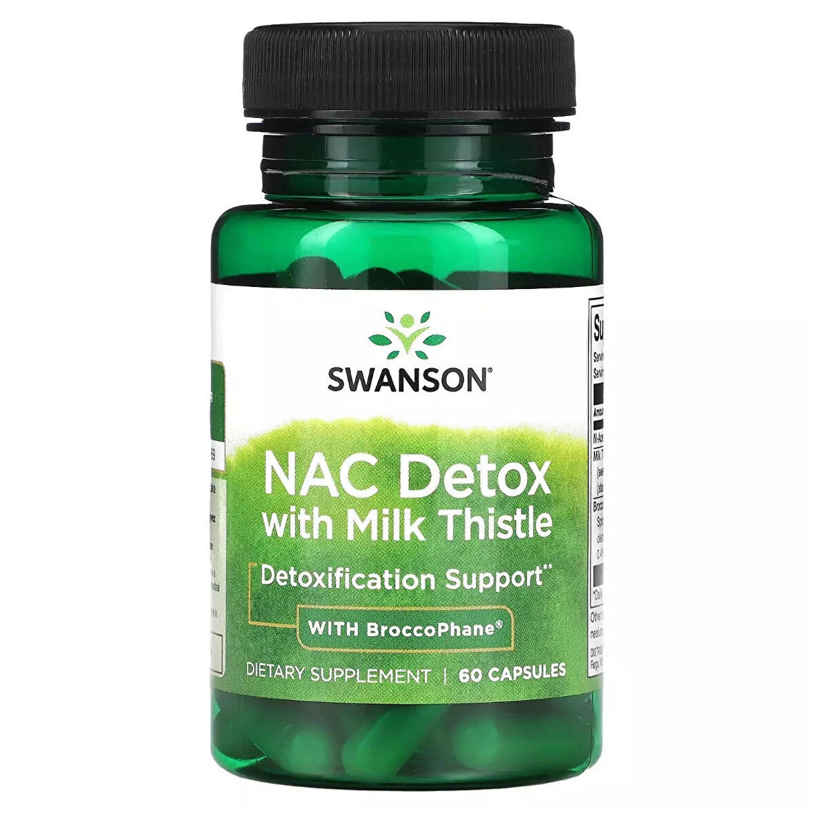 Swanson Nac Detox With Milk Thistle With Broccophane, 60 Kapsül