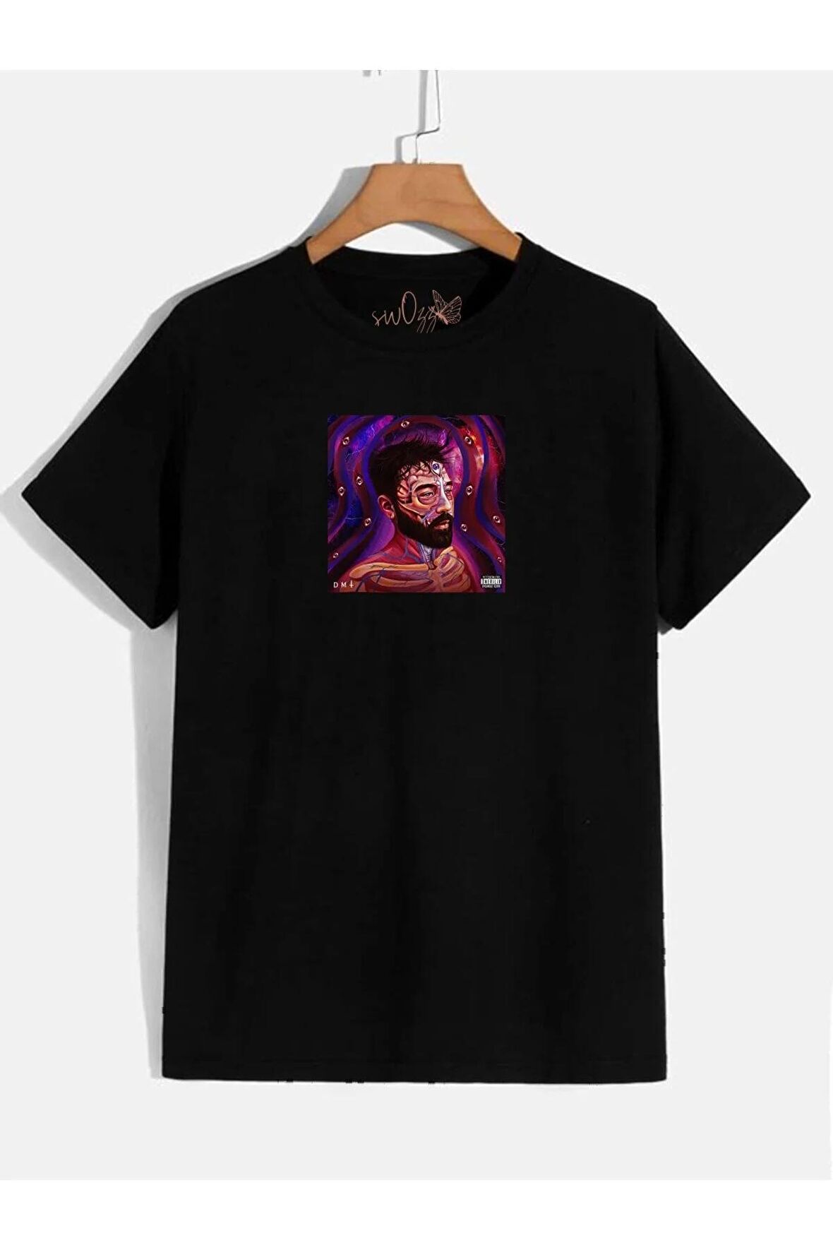Ceg Baskılı Unisex Siyah Tshirt