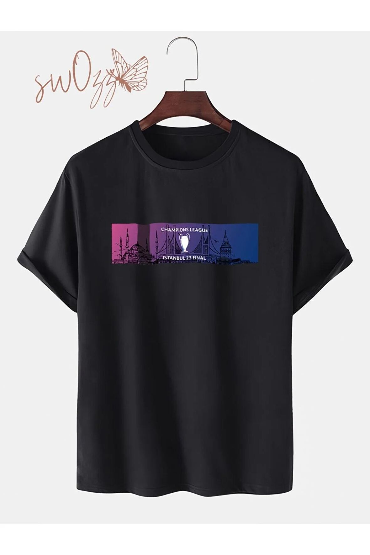 İstanbul 23 Şampiyonlar Ligi Final Özel Tasarım Oversize T-shirt
