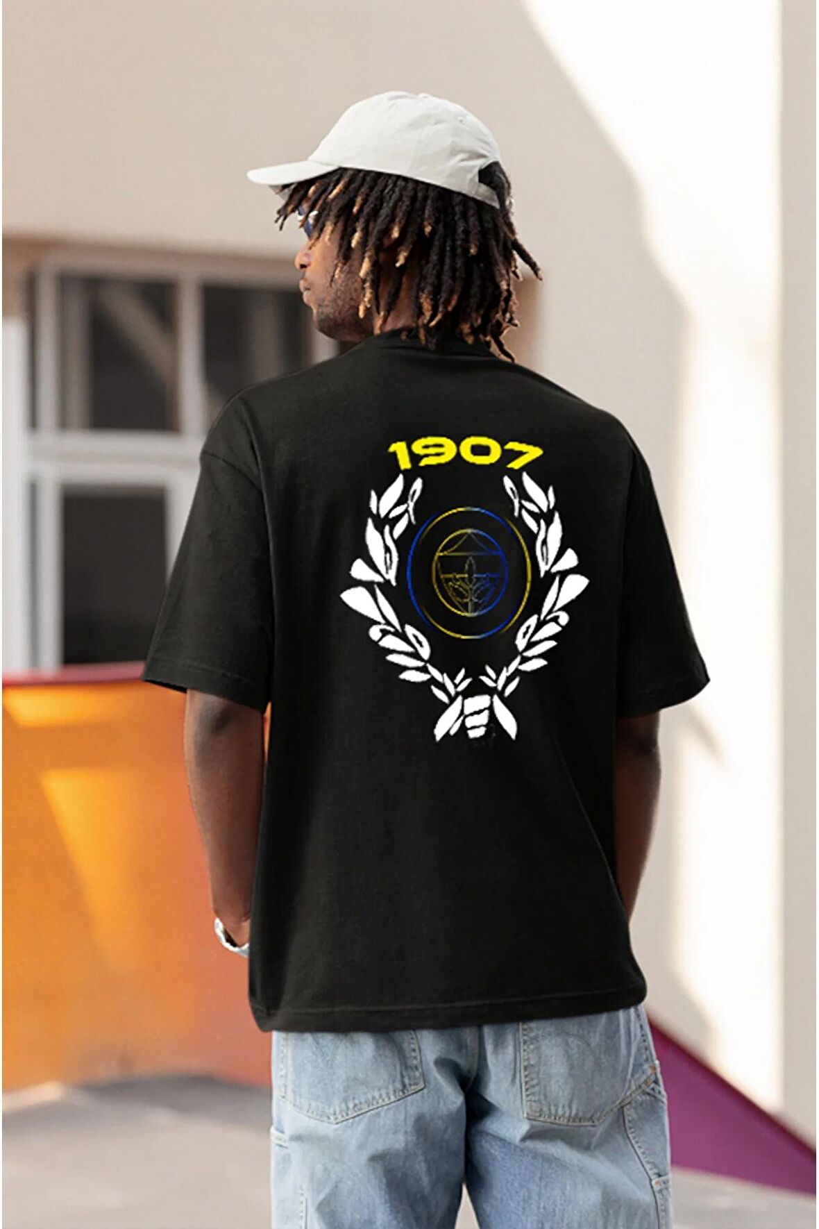 Fenerbahce Özel Tasarım Sırt Baskılı Siyah Unisex Tshirt