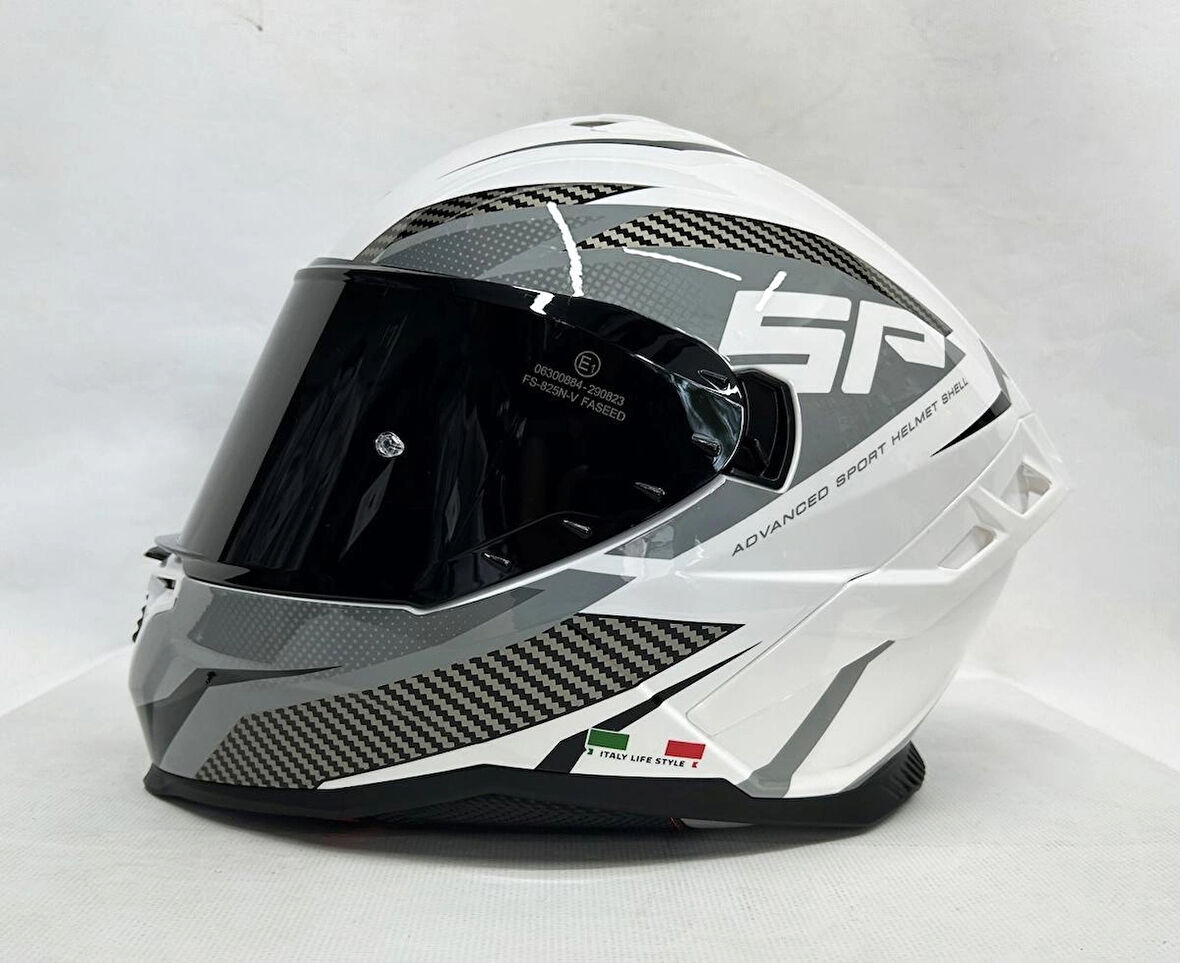 Sway SW 867 POWER White Black Grey Siyah Camlı İç Güneş Vizörlü Kapalı Kask S