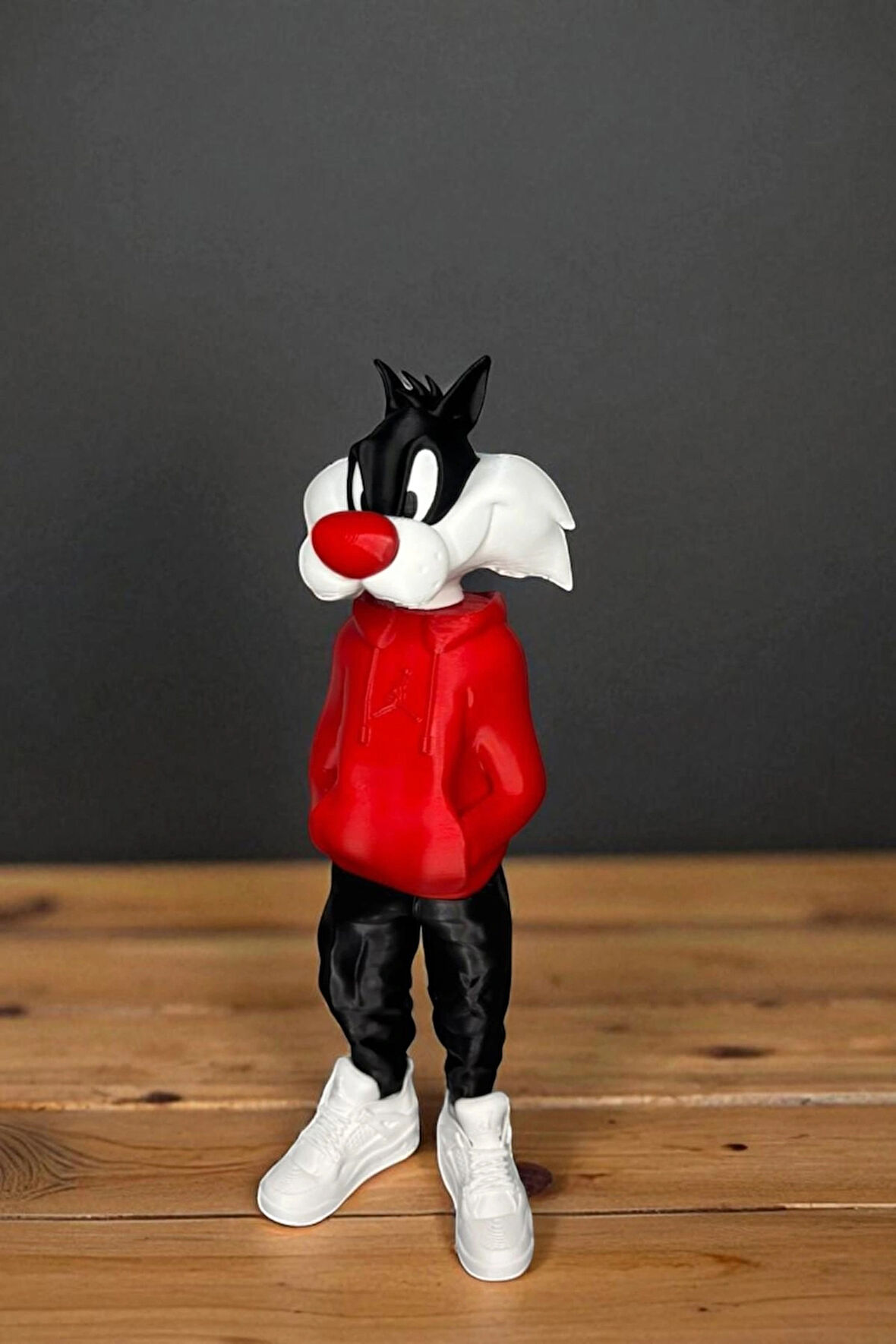 25 CM 3D baskı Sylvester figürü, Looney Tunes figür, çizgi film figürü