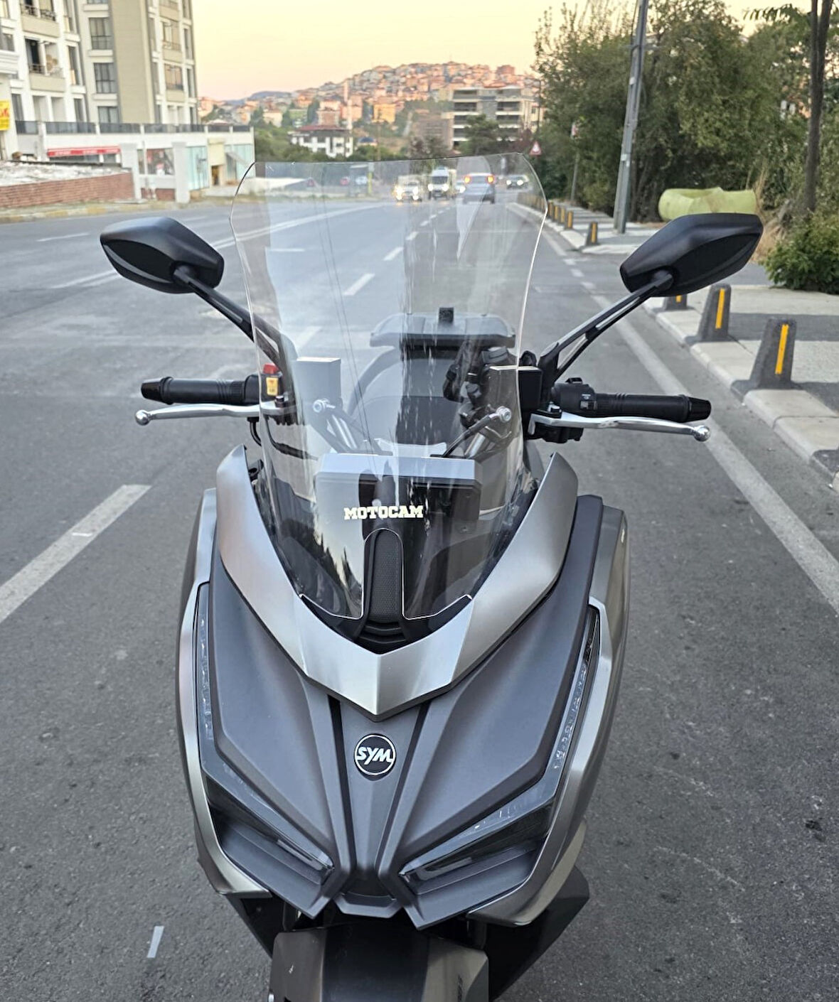 MOTOCAM Sym JET 14 EVO 200 PLUS Siperlik Ön Cam 2023-2025 Model 45cm Şeffaf Renkli 4mm