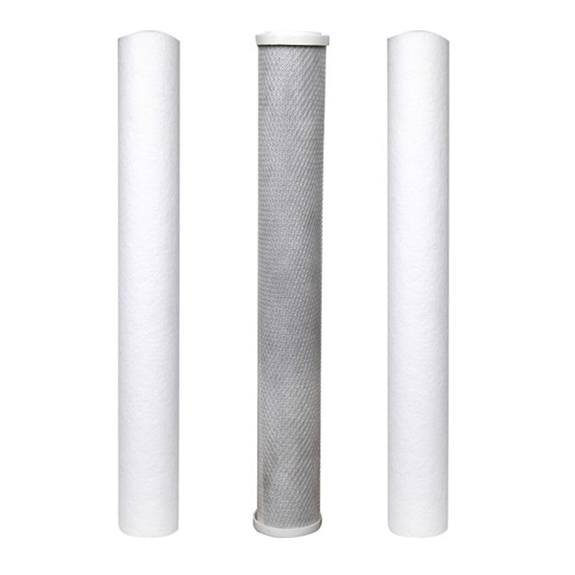 Su Arıtma 20 Inch 5 Micron Tortu + B. Aktif Karbon + Tortu Filtre