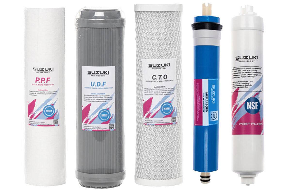 10 Inç Açık Kasa Su Arıtma Cihazı Tam Set (5 Filtre)