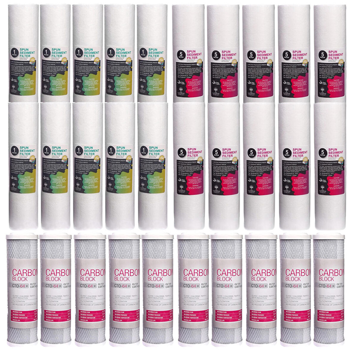 Açık Kasa Su Arıtma Cihazı Ön Filtre Seti 10 Takım