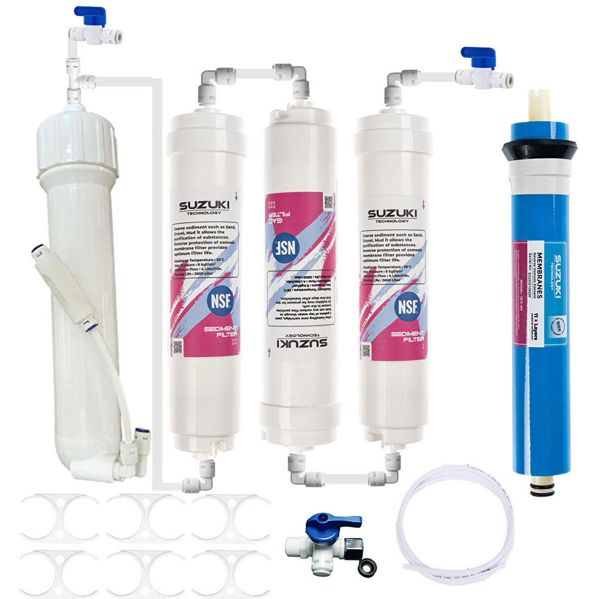 Akvaryum Tipi Su Arıtma, Çift Çıkışlı Ve Saf Su Sistemi (SUZUKI Technology Membranlı)
