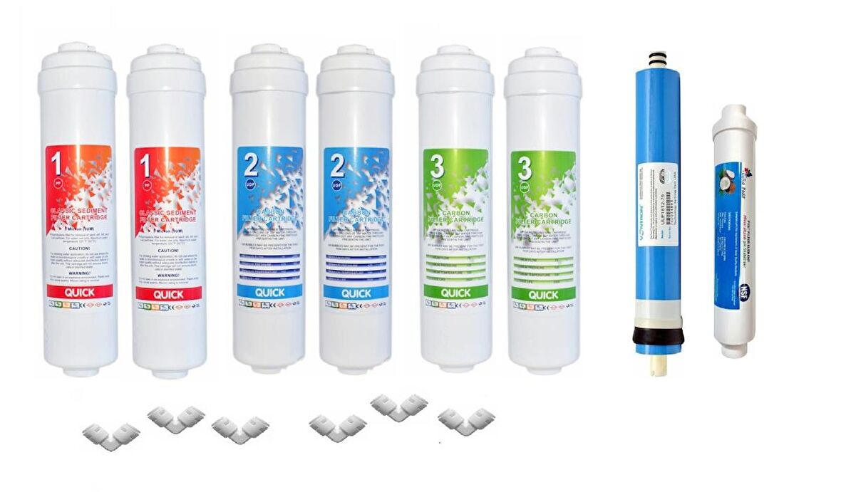 Kapalı Kasa 12'' Su Arıtma Filtresi Cihazı Yıllık Bakım Seti