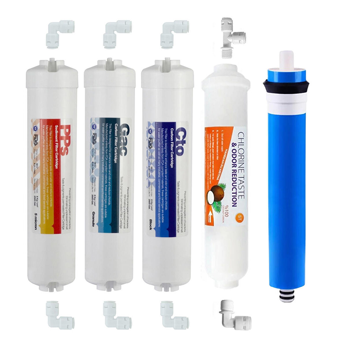 Reverse Osmosis Kapalı Kasa Su Arıtma Cihazı 5'li Filtre Seti