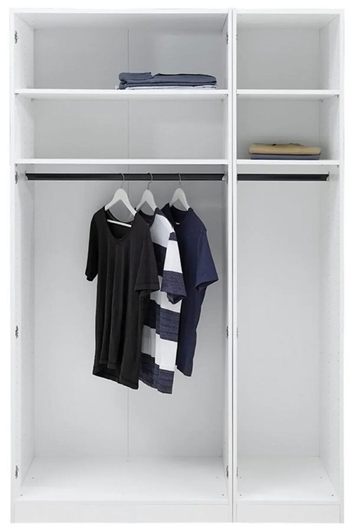 Tdesıgno Sezin Açık Giyinme Dolabı - Çok Amaçlı Dolap - Gardırop 120 Cm Beyaz