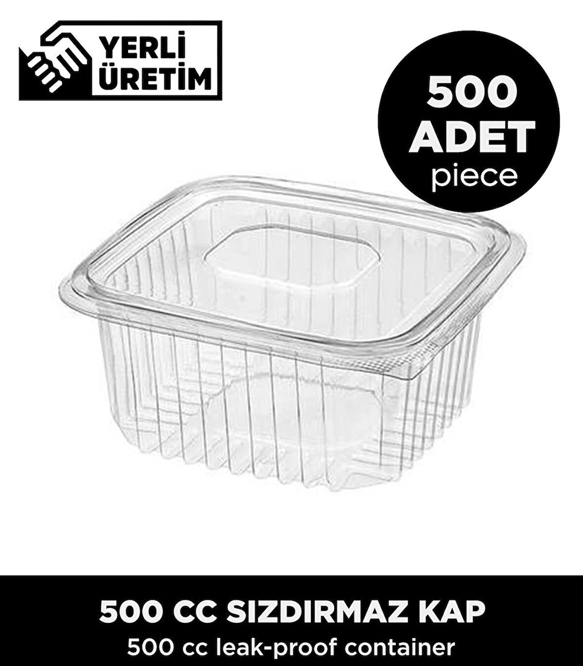 500 CC Sızdırmaz Kap - 500 Adet
