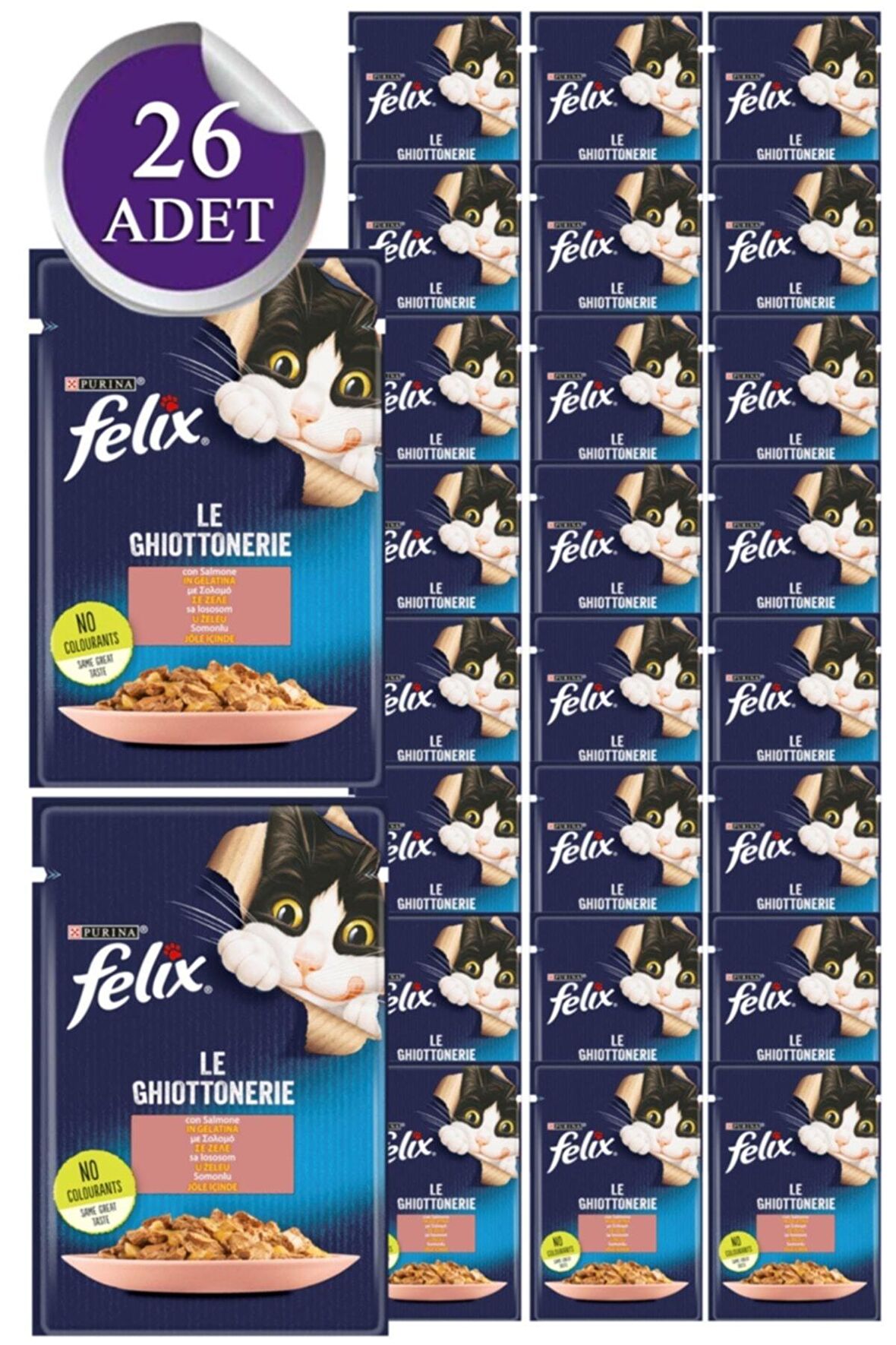 Felix Somonlu Yaş Kedi Maması 26 Adet X 85 Gr. (yeni Paket)