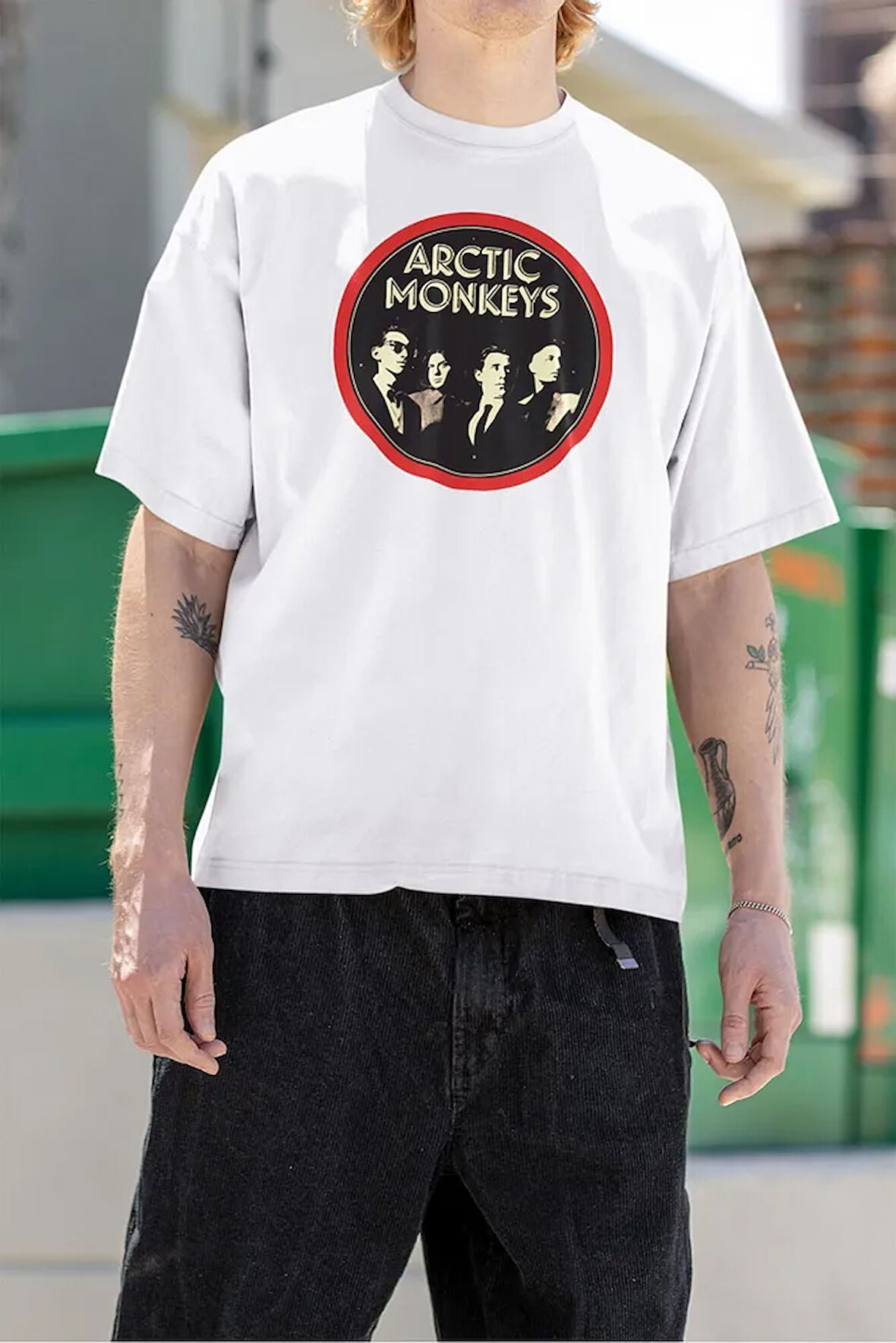 Müzik Grubu Arctic Monkeys Baskılı Unisex Oversize Tişört