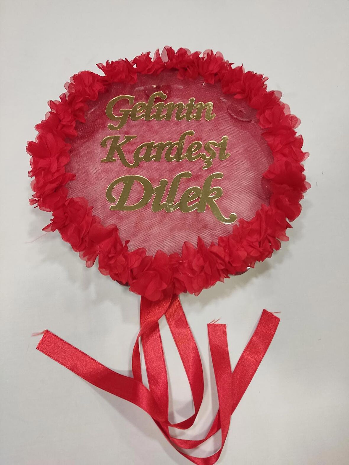 Gelinin Kardeşine Özel Lazer Güllü Kına Tefi Kına Malzemeleri Zilli Def Çalgılı 
