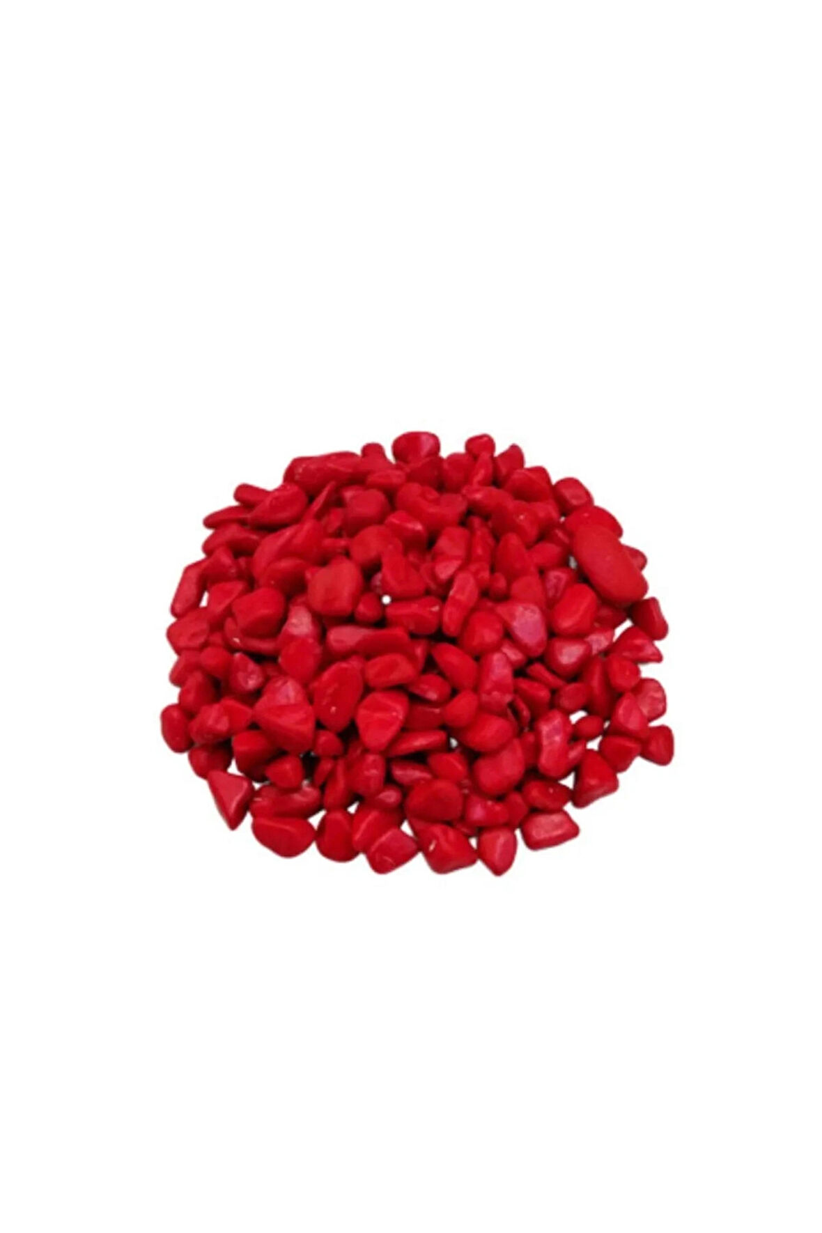 Dekoratif Taş Terraryum Taşı Akvaryum Taşı Renkli Çakıl Taşı / 2 Kg Kırmızı