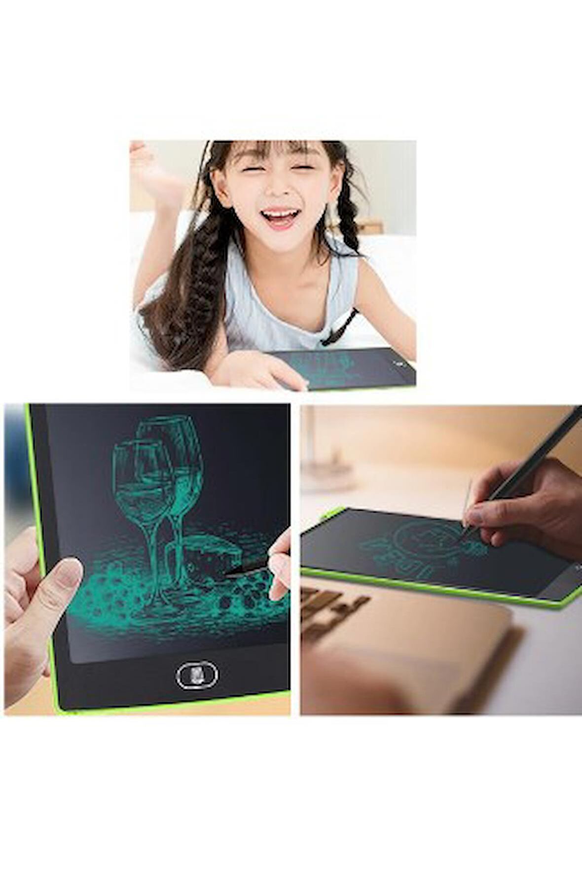 Writing Tablet 8.5 Inç Lcd  Dijital Kalemli Çizim Yazı Tahtası Grafik Not Yazma Eğitim Tableti  CK97