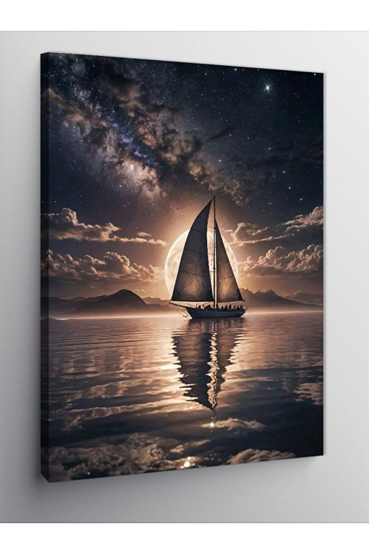 Kanvas Tablo Yelkenli Gece 70 X 100 Cnvsdkey-125117-70-100