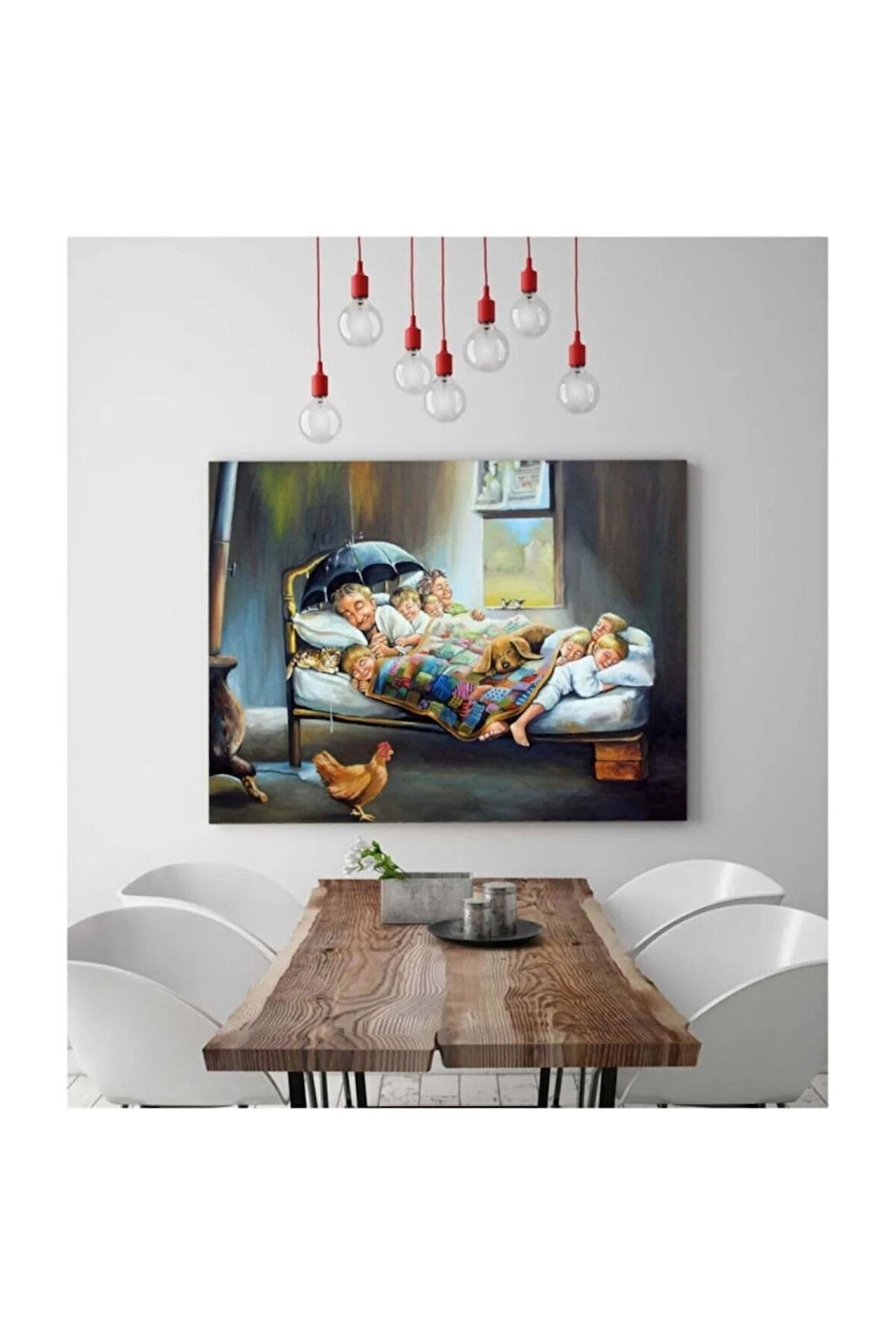 Kanvas Tablo Mutluluğun Resmi Aile Dekoratif Kanvas Tablo 50 X 70